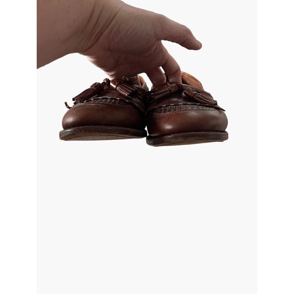 Allen Edmonds Cody LeatherTassel Kiltie Weave Loafers Men's Size 10 Brown - Picture 3 of 10
